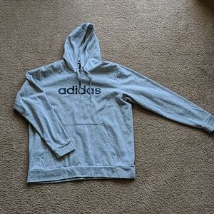 Adidas Grey Hooded Sweatshirt